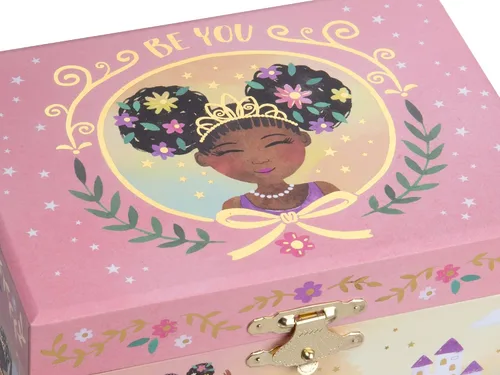 Vista 8 de Jewelkeeper Caja de música de bailarina y juego de joyas para niñas pequeñas 3 regalos de bailarina para niñas diseño de reina pequeña caja