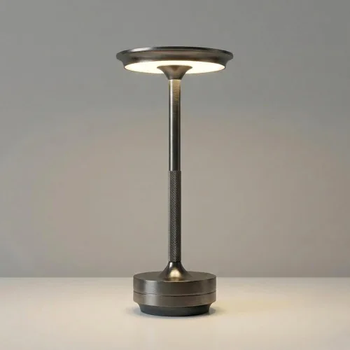 Vista 5 de Paquete de 2 lámparas de mesa inalámbricas recargables, lámpara portátil que funciona con pilas, luz de mesa LED de atenuación continua con función