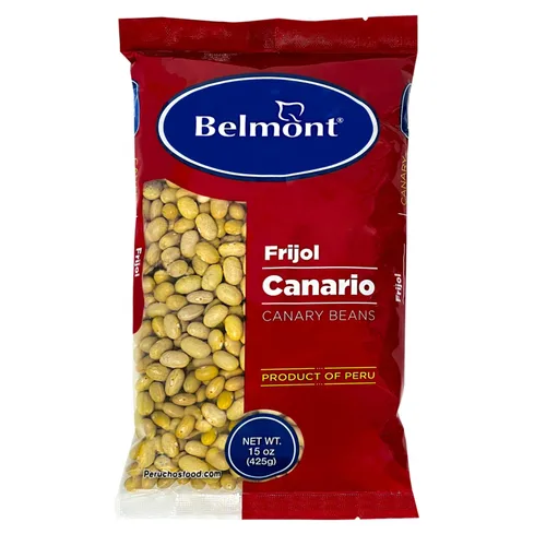 Vista 2 de Frijol Canario Marca Belmont 15 oz de Perú Frijol Canario de Perú Paquete de 3
