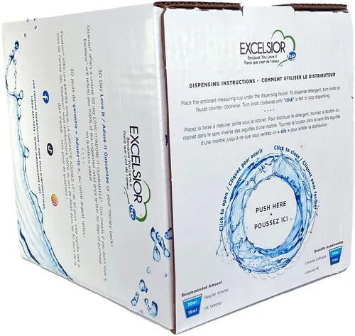 Vista 7 de Excelsior HE - Detergente para ropa con removedor de manchas natural para 333 cargas de sin perfume, 5 litros ecológico (1 paquete)