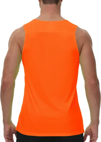 Vista 3 de Cakulo Camisetas sin mangas de neón para hombre, para entrenamiento, gimnasio, atletismo, natación, playa, tallas grandes y altas, de secado rápido