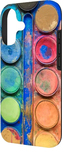 Vista 2 de Caja de paleta de pintura de acuarela - Funda de regalo divertida para artista/pintor/arte para iPhone 17