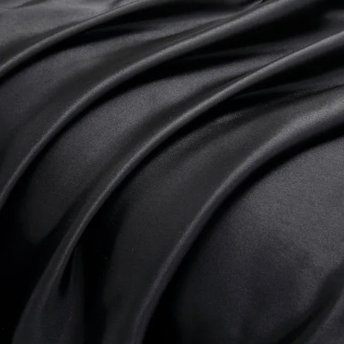 Vista 7 de Juego de 2 fundas de almohada de satén negro estándar con cierre de sobre, funda de almohada de seda negra para cabello y piel (20 x 26 pulgadas)