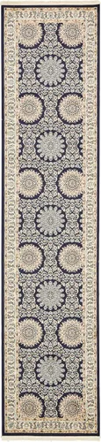 Vista 14 de Unique Loom Narenj Collection - Alfombra clásica con diseño de patrón texturizado tradicional, rectangular, 3 x 5 pies y 1 pulgada, azul/beige