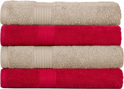 Vista 61 de Ample Decor Juego de 12 toallas de baño de 600 GSM, 100% algodón, 4 toallas de baño, 4 toallas de mano, 4 paños de lavado, absorbentes y suaves