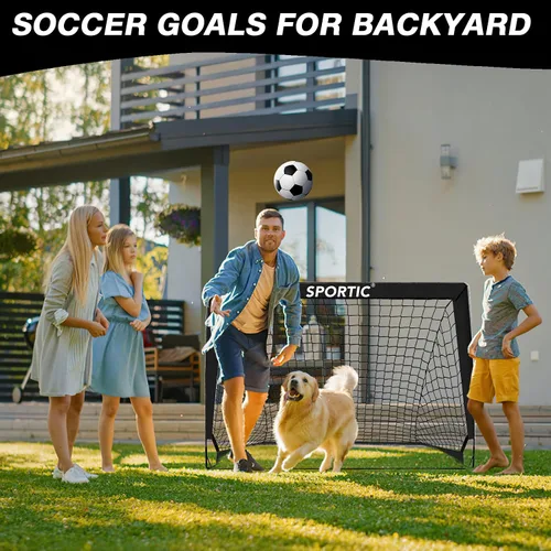 Vista 7 de Paquete de 2 redes de fútbol de 4 x 3 pies, porterías de fútbol para practicar niños para interiores y exteriores. Red de fútbol portátil con bolsa