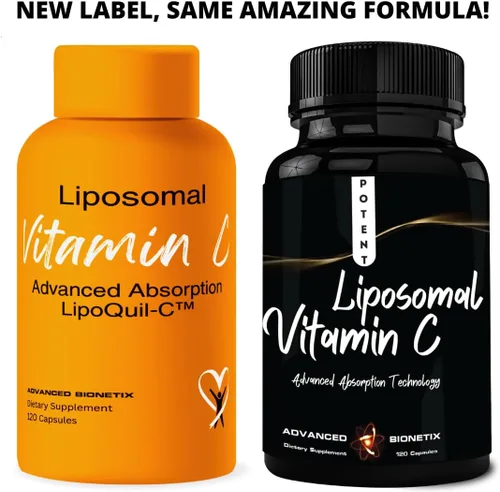 Vista 9 de Advanced Bionetix Suplemento de vitamina C liposomal Tecnología de absorción mejorada LipoQuil-C 120 cápsulas 1000 mg de alta dosis soluble