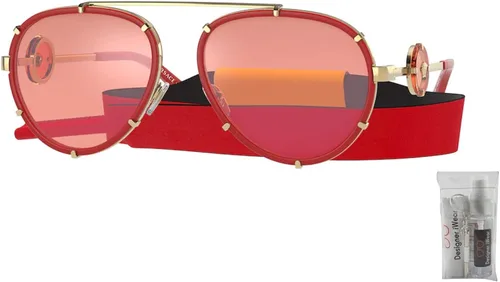 Vista 2 de Versace VE2232 Pilot Sunglasses for Women BUNDLE With Designer iWear Complimentary Eyewear Kit
