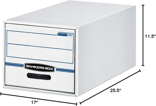 Vista 2 de Bankers Box Paquete de 6 cajones de almacenamiento básicos, tamaño legal