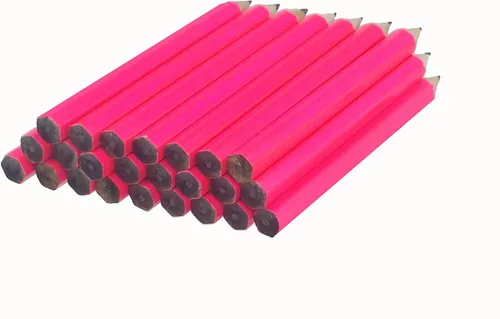 Vista 2 de ezpencils - Barril de golf rosa neón (1/2 lápiz - lápices Pew) Lápices hexagonales sin borrador - 48 paquetes - Sin borrador - # 2 HB plomo
