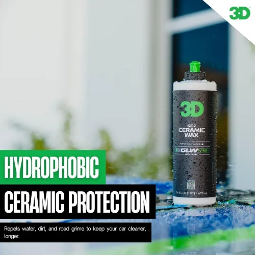 Vista 8 de 3D GLW Series - Cera de cerámica con infusión de SiO2 para el máximo brillo, protección hidrofóbica y fácil aplicación, brillo ultra suave