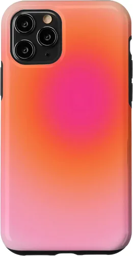 Vista 28 de Funda estética para iPhone 12/12 Pro rosa y naranja con gradiente bonito