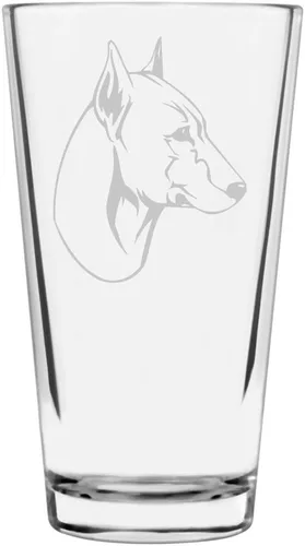 Vista 337 de Podenco Canario - Vaso de pinta de 16 onzas con temática de perro personalizado