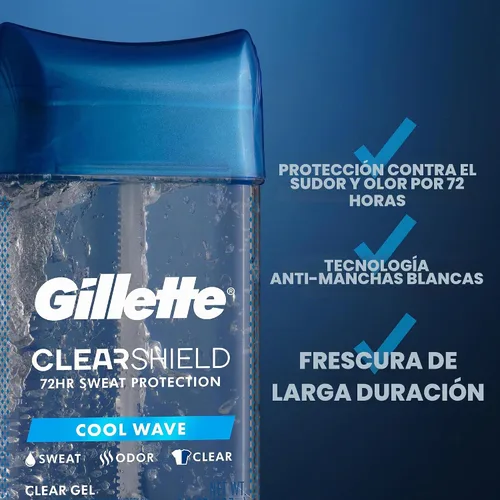 Vista 2 de Gillette Cool Wave, 3.8 oz, 2 unidades (el empaque puede variar)