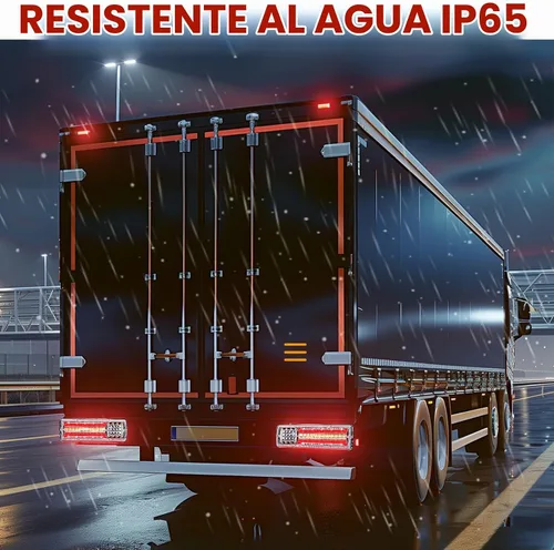Vista 3 de Ourbest Luces traseras para camión, remolque, RV, reversa, trasera, parada, luz de freno de señal de giro de 11 pulgadas para caravanas