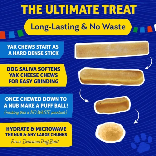 Vista 7 de Himalayan Dog Chew Bacon Yak Cheese - Masticables para perros, el mejor para ti, 100% natural de larga duración, golosinas saludables para perros