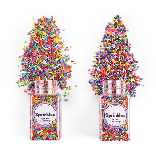 Vista 23 de Chispas comestibles de Navidad para hornear, chispas de Navidad, chispas de nonpareils, chispas rojas y verdes para galletas, magdalenas, fresas