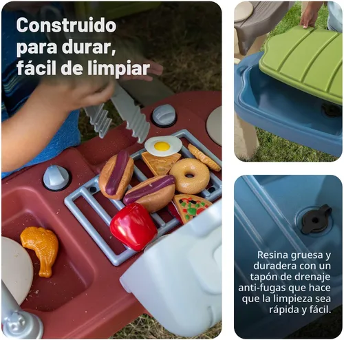 Vista 5 de Step2 Patio de Juegos Todo Alrededor con Toldo – Casa de juegos al aire libre sombreada para niños con características realistas e interactivas