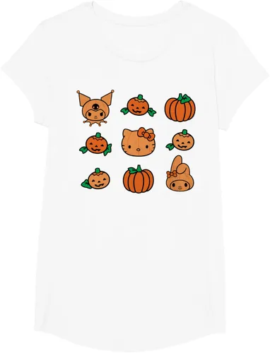 Vista 14 de Camiseta de Halloween Hello Kitty My Melody Kuromi Pumpkins