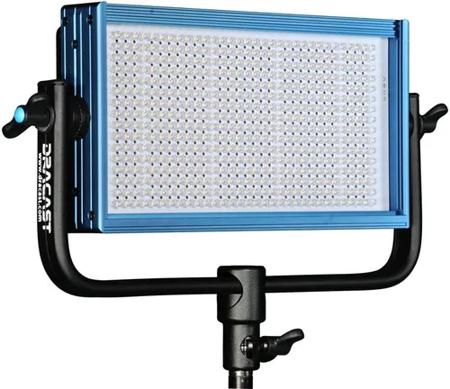 Vista 2 de Dracast Kit de entrevistas de la serie Pro – Kit de 3 luces LED bicolor con compatibilidad de batería de montaje dorado