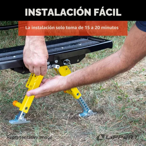 Vista 5 de Kit estabilizador de paso RV Lippert Solid Stance para quintas ruedas, remolques de viaje y autocaravanas