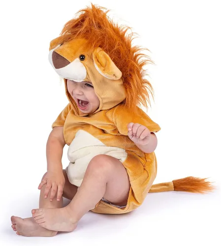 Vista 4 de Dress Up America Disfraz de león para bebés - Mameluco de león de Halloween para niños pequeños