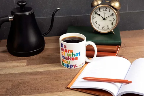 Vista 3 de Quotable Cards Taza con cita que te hace feliz, 1 EA