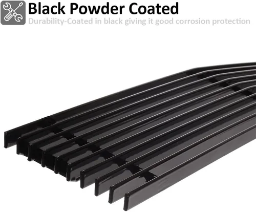 Vista 3 de Parrilla de parachoques inferior compatible con Chevy Silverado 3500HD 2500HD 2015 16 17 18 19 inserción de rejilla de aluminio sólido