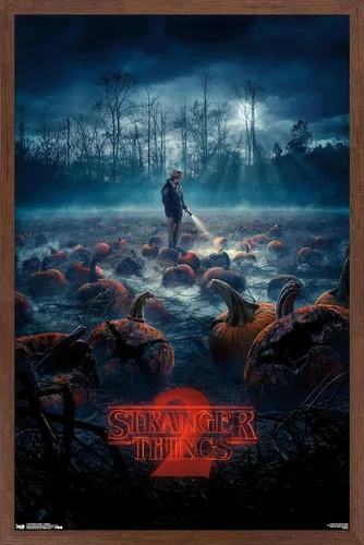 Vista 10 de Trends International Netflix Stranger Things: Season 2 - Póster de pared de calabazas, 14.725 x 22.375 pulgadas, versión enmarcada de madera