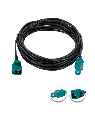 Vista 7 de Fakra Z macho a Fakra Z hembra RF cable coaxial 3.3ft/1m RG174 para navegación GPS estéreo del coche