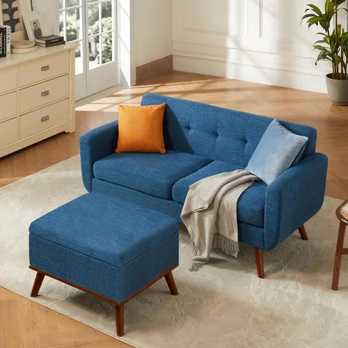 Vista 41 de Tbfit Sofá en Forma de L, Sofás Seccionales Modernos de Mediados de Siglo de 80" de Ancho, Sofás de 3 Plazas con Chaise Lounge Amplio, Sofá Beige