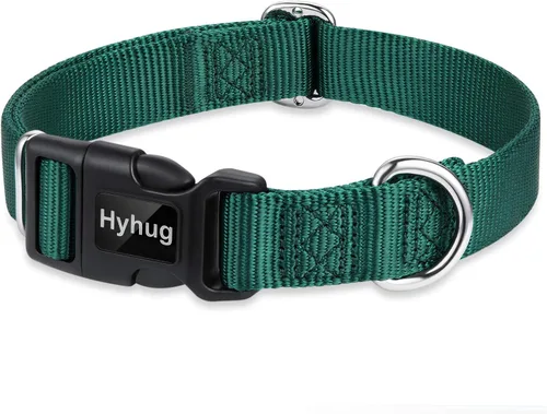 Vista 18 de Hyhug Pets - Collar clásico para perros de la colección regular de color sólido (S, negro)