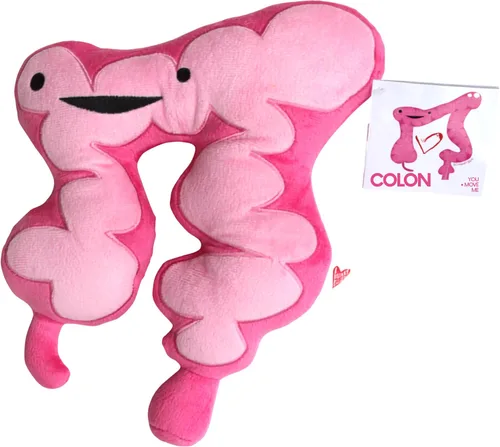 Vista 2 de I Heart Guts Peluche de Colon – Lindo peluche del sistema digestivo de 11 pulgadas para conciencia del cáncer, recuperación de cirugía y regalo