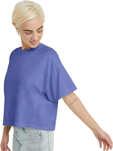 Vista 7 de Hanes Camiseta corta para mujer con cuello redondo para mujer