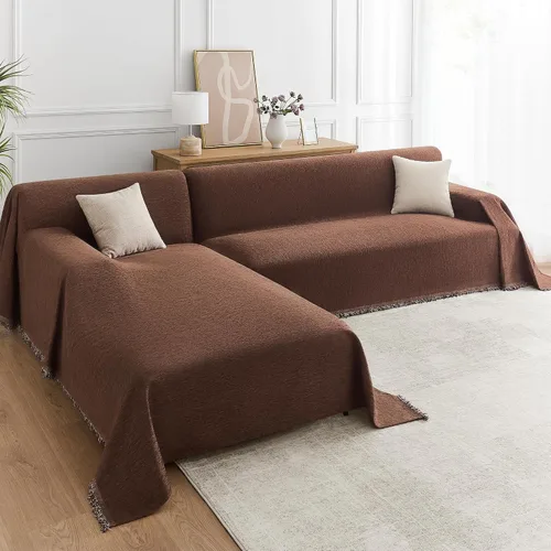 Vista 13 de Juego de 2 fundas de sofá modulares para sofás en forma de L, protector de muebles lavable y apto para mascotas, manta de felpilla para sofá de 2 a