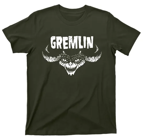 Vista 3 de Gremlin T Shirt Horror Punk Rock N Roll Heavy Metal Concert Movies Tee (XL, Charcoal)