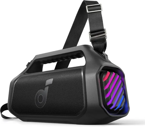 Vista 9 de Soundcore Boom 2 Plus Portable Bluetooth Speaker by Anker, 140W, IPX7 Azul