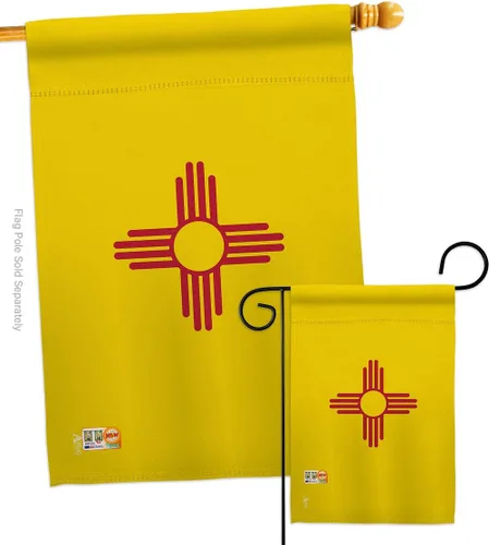 Vista 10 de Americana Home & Garden S140532-BO Nuevo México Estados Impresiones Decoración Vertical Casa 28" X 40" 13" 18.5" Doble Cara Banderas Set Impreso