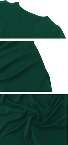 Vista 2 de LYANER Vestido corto de cóctel de manga corta con cuello en V para mujer
