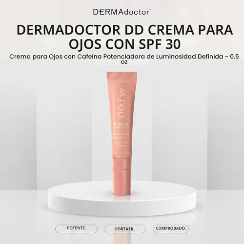 Vista 8 de DERMAdoctor Crema de ojos con cafeína para ojeras e hinchazón, SPF 30, 0.5 onzas