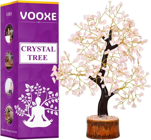 Vista 9 de Árbol de cristal de ABUDANCE Aventurina verde, piedra curativa de cristal para la oficina en casa y decoración, árbol de dinero FENG Shui hecho a