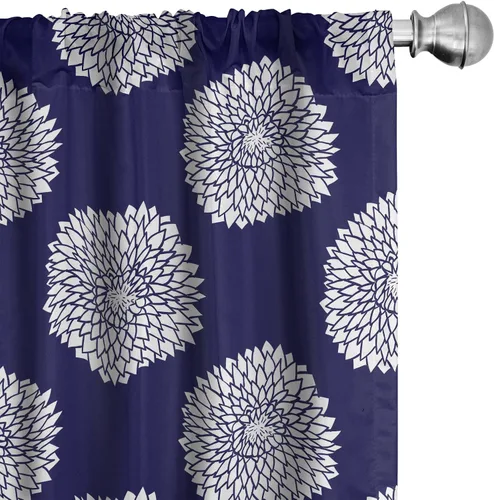 Vista 50 de Lunarable Cortinas para ventana para mascotas, divertidos personajes de gatos, estilo artístico, gatitos juguetones, animales peludos, decoración