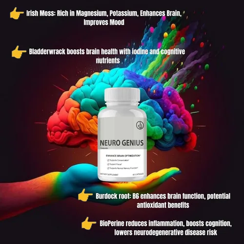 Vista 2 de Suplemento de apoyo cognitivo avanzado Neuro Genius para aumentar el potencial cerebral