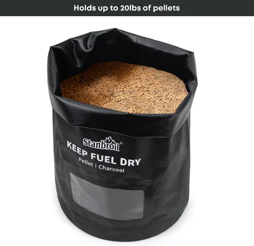 Vista 3 de Stanbroil Bolsa de almacenamiento de pellets de madera de 20 libras, contenedor de tela impermeable al aire libre para pellets, carbón, astillas