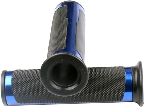 Vista 2 de Azul 7/8" 0.866 in Negro Aluminio CNC Empuñaduras para Kawasaki Versys 650 KLE650A 2009