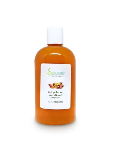 Vista 4 de Soapeauty Aceite de palma roja extra virgen sin refinar prensado en frío 100% puro (4 onzas)