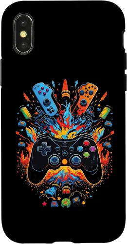 Vista 5 de iPhone 16 Gamer Aesthetic Graphic Gaming Video Games Boys Teens Kids Case
