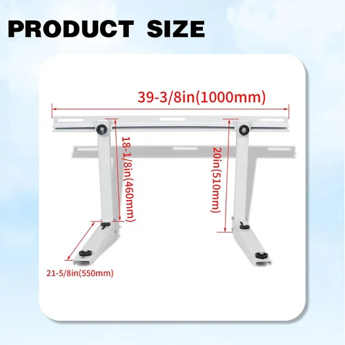 Vista 6 de Kojem Soporte de montaje en pared de 400 libras compatible con sistemas universales de bomba de calor de aire acondicionado mini split sin