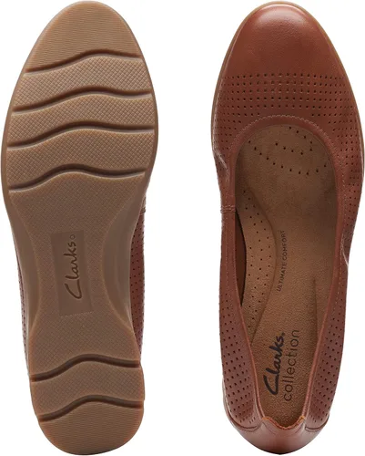 Vista 4 de Clarks Jenette Ease para mujer, Bronceado Cuero