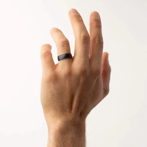 Vista 2 de Enso Rings - Anillo de silicona Classic Elements con elementos preciosos cómodo, transpirable y seguro.